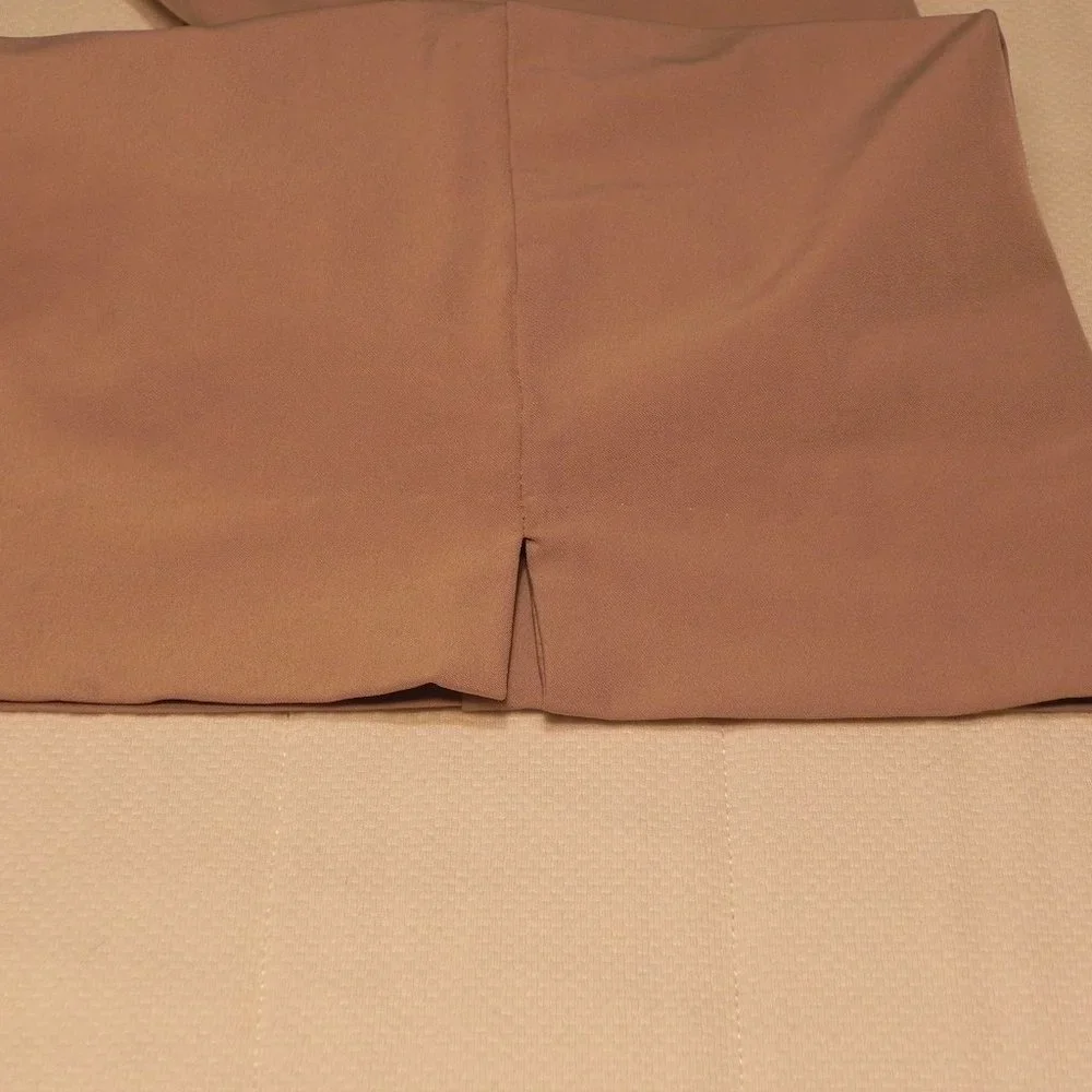 NIKE Golf Fit Dry STRETCH BEIGE Performance Pants Flat Front 38 Waist - Picture 4 of 6